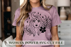90 Woman Power SVG Design, Feminist SVG for Cutting Machine Product Image 10