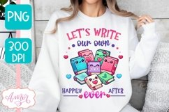 Valentines PNG design for book lovers, bookish shirt PNG Product Image 3