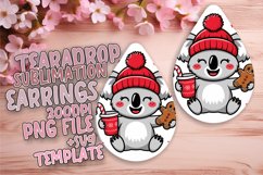 Sleek Teardrop Earrings Artwork PNG , Christmas Product Image 1