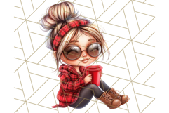 Sassy Mom Coffee PNG Clipart, Messy Bun Mom Life PNGs Product Image 5