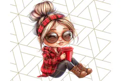 Sassy Mom Coffee PNG Clipart, Messy Bun Mom Life PNGs Product Image 5