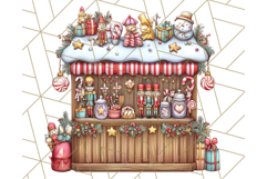 Cozy Christmas Market Stall Clipart PNG, Holiday Art Png Product Image 5