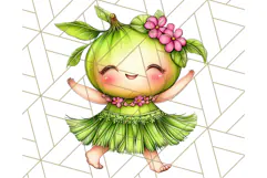 Tropical Tiki Friends PNG Clipart, Cute Summer Art Product Image 5