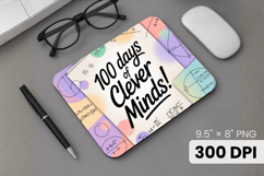 100 days of school Mouse Pad, Teacher PNG Sublimation Design Product Image 1