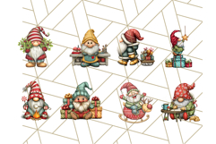 Christmas Gnome Clipart, Holiday Gnomes PNG Illustrations Product Image 5