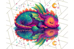 Cute Fantasy Dragon Clipart PNG, Bold Baby Dragon Clip Art Product Image 5