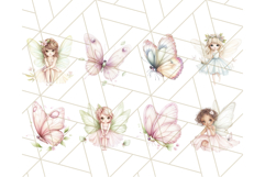Pastel Fairies and Butterflies PNG, Fantasy Clipart Bundle Product Image 3