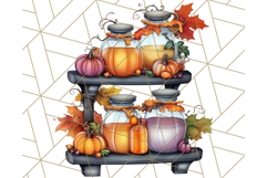 Fall Cottagecore Kitchen Clipart, Cozy Autumn Kitchen PNG Product Image 5