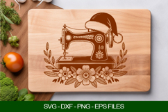 Christmas Sewing Machine Laser Cut File SVG for Cutting Boar Product Image 1