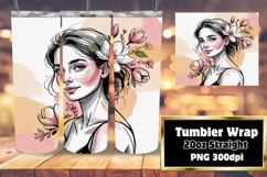 Sublimation File for 20oz Tumbler , Beauty Woman Product Image 1