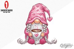 Valentine Gnome Sublimation Clipart - High Quality Design Product Image 1