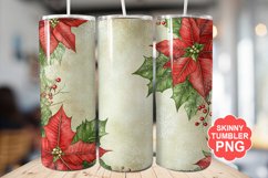 Christmas Flowers Tumbler | Christmas Tumbler Wrap Product Image 1
