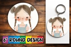 Boho Kids Circle, Keychain, Coaster Product Image 1