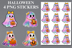4 Halloween Boo Stickers Png | Printable Product Image 1
