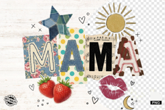 Mother's Day Mama Collage PNG Sublimation Product Image 1