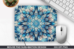Snowflakes Mouse Pad Sublimation, Christmas Mouse Pad PNG Product Image 1