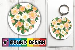 Heart Floral Round Design Spring Sublimation PNG Product Image 1