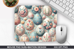 Easter Eggs Mouse Pad Sublimation, Easter Mouse Pad PNG Product Image 1