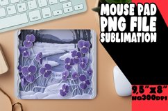 3D Flower in Hole Design for Mouse Pad Sublimation PNG Product Image 1