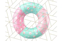 Pink and Mint Summer Clipart PNG Beach Icons, Summer Fun Png Product Image 5