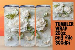 Enchanting 3D Floral Symphony Tumbler Wrap 20oz Product Image 1