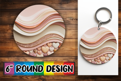 Sweet Circle Keychain Design PNG, Pattern Product Image 1