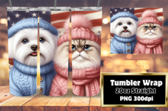 CUSTOM 20oz Tumbler Artwork for DIY Projects , Dog and cat Product Image 1