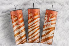 Snowflakes Orange Zebra Glitter Slime 20 oz tumbler wrap Product Image 1