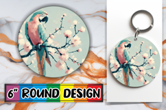 Whimsical Circle Ornaments Design, Birds Product Image 1
