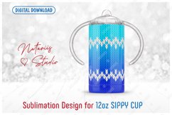 Christmas Knitted Pattern for 12 oz Kids Sippy Cup Product Image 1
