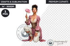 Royal Lotus Princess Fantasy Goddess Floral Clipart Product Image 1