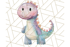 Watercolor Dinosaur and Rainbow PNG Clipart, Baby Nursery Product Image 5