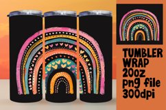 Midnight Radiance: Rainbow Sublimation Tumbler Wraps Product Image 1