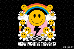 Grow Positive Thoughts SVG Design | Quotes | SVG Cut Files Product Image 1