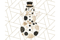 Patterned Snowman Silhouette PNG Clipart Product Image 5