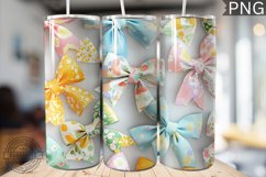Spring Fling Bow Tumbler Wrap -High Quality 300 Dpi Product Image 1