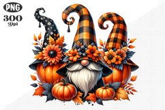 Halloween Gnomes Sublimation - Clipart PNG Design Product Image 1