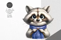 Raccoon clipart, Animals clipart, Funny clipart Product Image 1