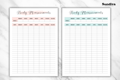 Body Measurement Printable 2 | Measurements Tracker Template Product Image 3