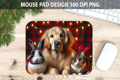 Christmas Dog Mouse Pad Sublimation - Animal PNG Design Product Image 1
