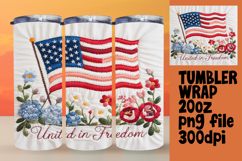 Stylish 20oz Tumbler Design , Patriotic Product Image 1
