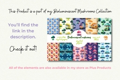 Bioluminescent Mushrooms Seamless Digital Papers Set Product Image 3