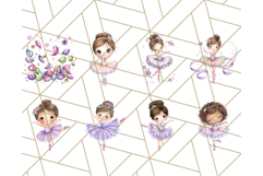 Ballerina Clipart PNG, Cute Ballet Girl Illustration Art Product Image 5