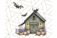 Halloween Cottagecore Barn PNG Clipart, Fall Style Product Image 5