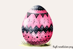 Black Pink Easter Clipart PNG Product Image 1