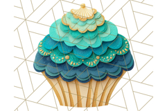 Paper Cupcake Clipart Layered Paper Scrapbook Collage Png Product Image 5