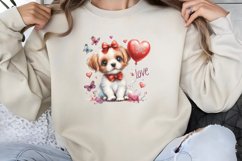 Valentine Dog Clipart PNG Product Image 1