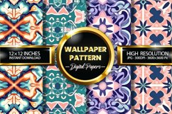 Wallpaper Pattern Digital Papers - 04 Variations Product Image 1