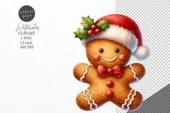 Christmas clipart, Gingerbread man, Holiday clipart Product Image 1