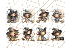 Spooky Little Witches Halloween Clipart PNG Product Image 5